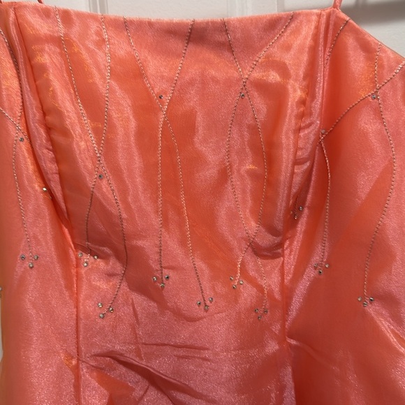 Betsy & Adam Pink Sundress with Spaghetti Straps for Prom - Picture 8 of 10